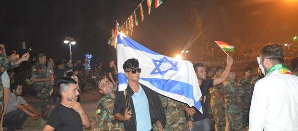 Erbil-İsrail bayrağı - Sputnik Türkiye