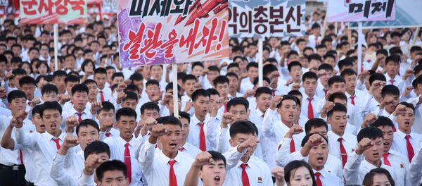 Kuzey Kore'de ABD karşıtı miting - Sputnik Türkiye