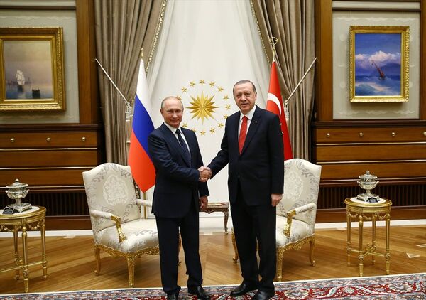 Rusya Devlet Başkanı Vladimir Putin ve Cumhurbaşkanı Recep Tayyip Erdoğan - Sputnik Türkiye