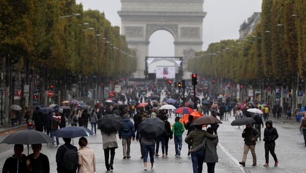 Paris kent merkezinin tamamı araç trafiğine kapatıldı - Sputnik Türkiye