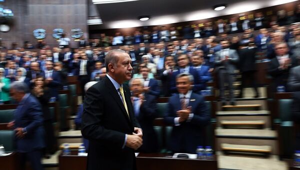 AK Parti Genel Başkanı ve Cumhurbaşkanı Recep Tayyip Erdoğan - Sputnik Türkiye