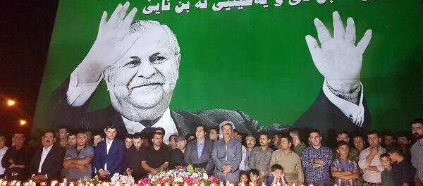 Erbil'de Talabani için düzenlenen anma töreninden - Sputnik Türkiye