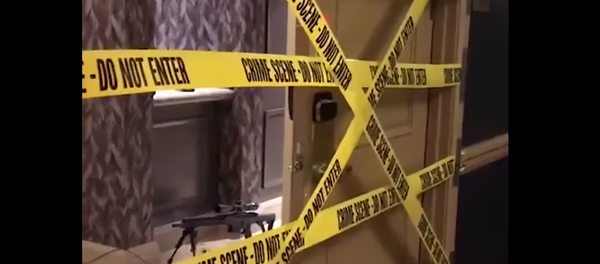 Las Vegas'taki saldırının gerçekleştiği odadan görüntüler - Sputnik Türkiye