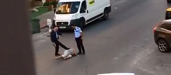 Antalya'da polis yerdeki kadını tekmeleyip copla dövdü - Sputnik Türkiye