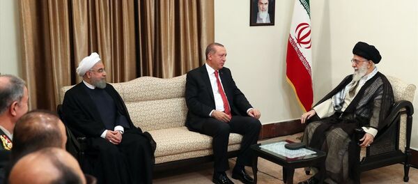 İran Cumhurbaşkanı Hasan Ruhani, Cumhurbaşkanı Recep Tayyip Erdoğan ve İran Dini Lideri Ayetullah Ali Hamaney - Sputnik Türkiye