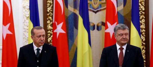 Cumhurbaşkanı Recep Tayyip Erdoğan ile Ukrayna Devlet Başkanı Petro Poroşenko - Sputnik Türkiye