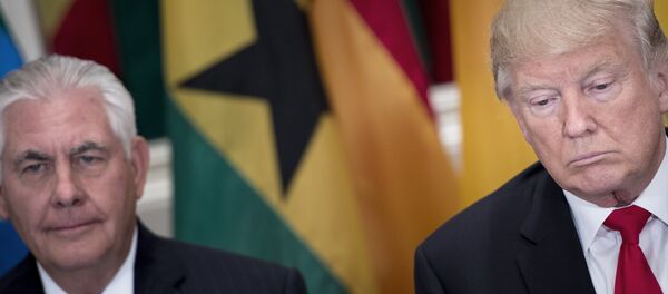 ABD Dışişleri Bakanı Rex Tillersın, ABD Başkanı Donald Trump - Sputnik Türkiye