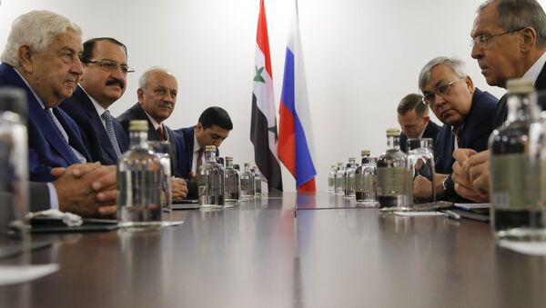 Suriye Dışişleri Bakanı Velid Muallim- Rusya Dışişleri Bakanı Sergey Lavrov - Sputnik Türkiye
