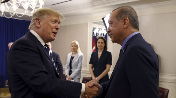 ABD Başkanı Donald Trump- Cumhurbaşkanı Recep Tayyip Erdoğan - Sputnik Türkiye