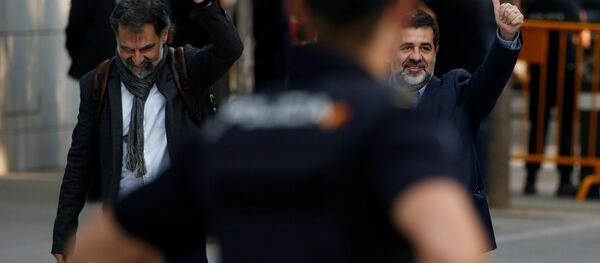 Katalonya Ulusal Asamblesi (ANC) Başkanı Jordi Sanchez ve Omnium Cultural Başkanı Jordi Cuixart - Sputnik Türkiye