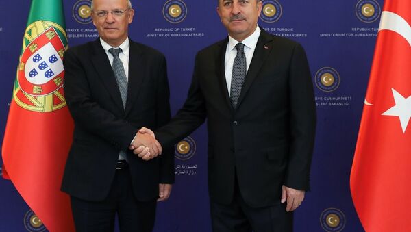 Dışişleri Bakanı Mevlüt Çavuşoğlu - Portekiz Dışişleri Bakanı Augusto Santos Silva - Sputnik Türkiye