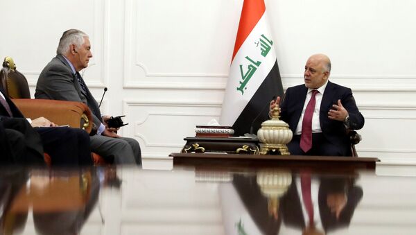 ABD Dışişleri Bakanı Rex Tillerson ile Irak Başbakanı Haydar el İbadi - Sputnik Türkiye