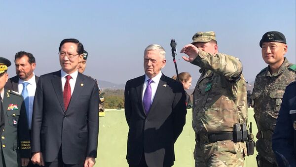 ABD Savunma Bakanı Jim Mattis ve Güney Koreli mevkidaşı Song Young-moo - Sputnik Türkiye