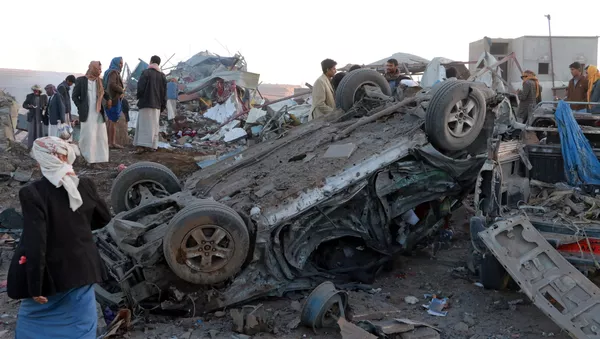 Suudi Arabistan'dan Yemen'e hava saldırısı - Sputnik Türkiye