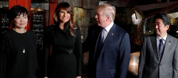 Akie Abe- Melania Trump- Donald Trump- Şinzo Abe - Sputnik Türkiye