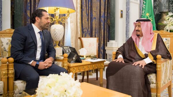 İstifa eden Lübnan Başbakanı Saad el Hariri- Suudi Kral Selman - Sputnik Türkiye