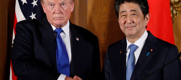ABD Başkanı Donald Trump- Japonya Başbakanı Şinzo Abe - Sputnik Türkiye