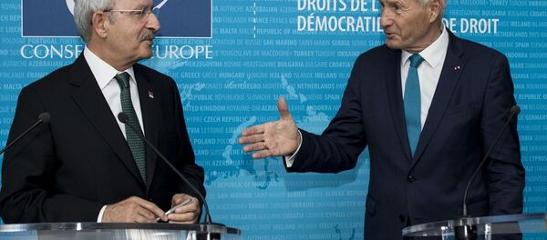 CHP Genel Başkanı Kemal Kılıçdaroğlu ve Avrupa Konseyi Genel Sekreteri Thorbjorn Jagland CHP Genel Başkanı Kemal Kılıçdaroğlu ve Avrupa Konseyi Genel Sekreteri Thorbjorn Jagland - Sputnik Türkiye