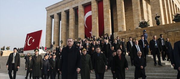 Atatürk'ün vafatının 79. yılında Anıtkabir'de düzenlenen devlet töreni - Cumhurbaşkanı Recep Tayyip Erdoğan - Sputnik Türkiye