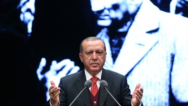 Atatürk'ü anma töreninde konuşan Cumhurbaşkanı Recep Tayyip Erdoğan - Sputnik Türkiye
