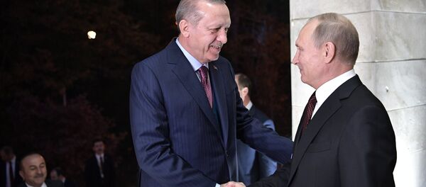 Rusya Devlet Başkanı Vladimir Putin ve Cumhurbaşkanı Recep Tayyip Erdoğan Rusya Devlet Başkanı Vladimir Putin ve Cumhurbaşkanı Recep Tayyip Erdoğan - Sputnik Türkiye