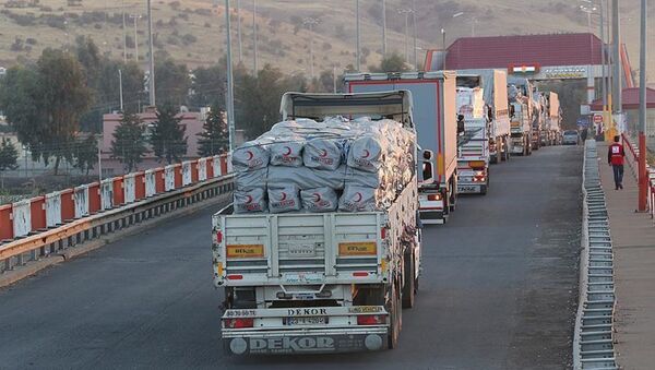Kızılay'ın yardım konvoyu Irak'a ulaştı - Sputnik Türkiye