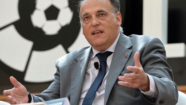 İspanya Profesyonel Futbol Ligi (LFP) Başkanı Javier Tebas, - Sputnik Türkiye