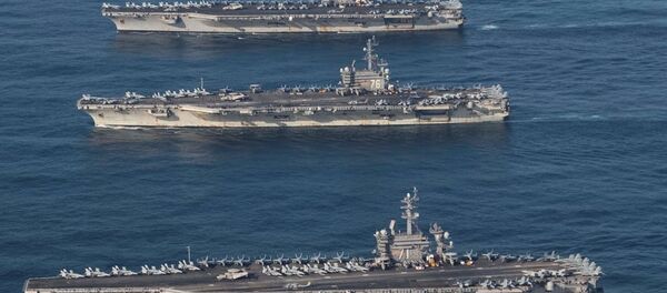 ABD’ye ait 3 uçak gemisinin Kore Yarımadası’nın sularına girişi - Sputnik Türkiye