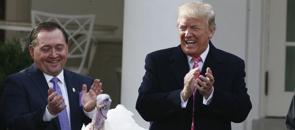 ABD Başkanı Donald Trump ve 'Lades Kemiği' adlı hindi - Sputnik Türkiye