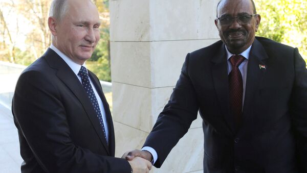 Rusya Devlet Başkanı Vladimir Putin ve Sudan Devlet Başkanı Ömer el Beşir - Sputnik Türkiye