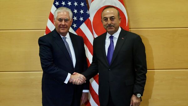 Dışişleri Bakanı Mevlüt Çavuşoğlu ve ABD'li mevkidaşı Rex Tillerson - Sputnik Türkiye