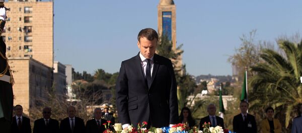 Macron Cezayir Şehitler Anıtı - Sputnik Türkiye