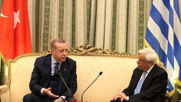 Cumhurbaşkanı Recep Tayyip Erdoğan, Yunanistan Cumhurbaşkanı Prokopis Pavlopulos - Sputnik Türkiye