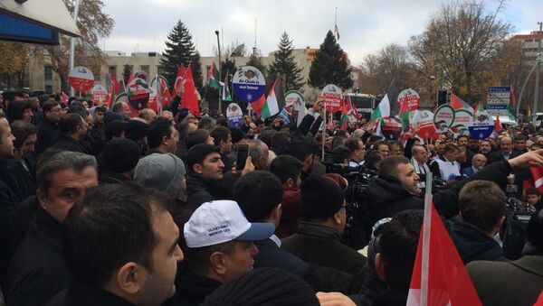 ​Memur-Sen’den ABD Büyükelçiliği önünde Kudüs protestosu - Sputnik Türkiye