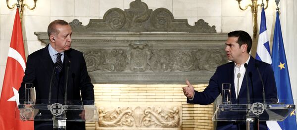 Türkiye Cumhurbaşkanı Recep Tayyip Erdoğan- Yunanistan Başbakanı Aleksis Çipras - Sputnik Türkiye