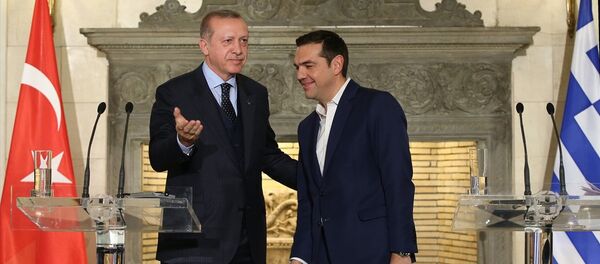 Türkiye Cumhurbaşkanı Recep Tayyip Erdoğan ve Yunanistan Başbakanı Aleksis Çipras - Sputnik Türkiye