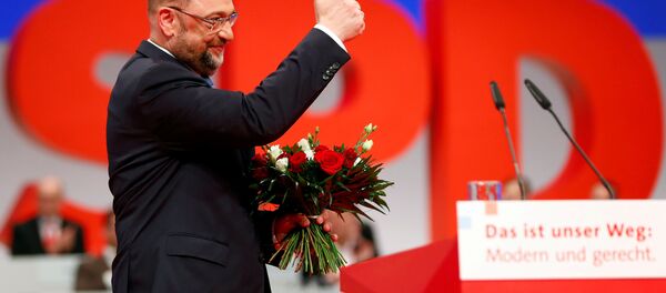 SPD Genel Başkanı Martin Schulz, partisinin kongresinde - Sputnik Türkiye
