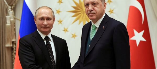 Rusya Devlet Başkanı Vladimir Putin ile Türkiye Cumhurbaşkanı Recep Tayyip Erdoğan - Sputnik Türkiye