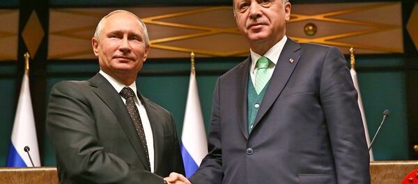 Rusya Devlet Başkanı Vladimir Putin ile Türkiye Cumhurbaşkanı Recep Tayyip Erdoğan - Sputnik Türkiye