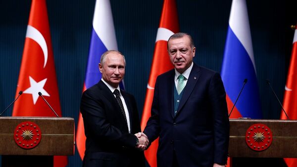 Rusya Devlet Başkanı Vladimir Putin ile Türkiye Cumhurbaşkanı Recep Tayyip Erdoğan - Sputnik Türkiye