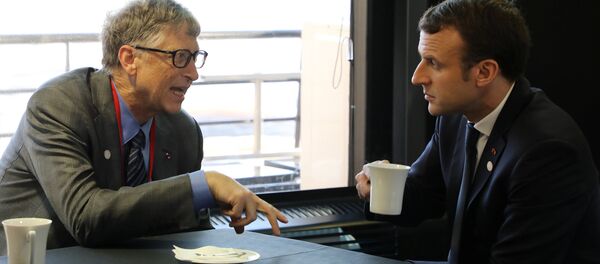Tek Gezegen Zirvesi Bill Gates Emmanuel Macron - Sputnik Türkiye