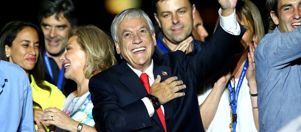 Sebastian Pinera seçim zaferi - Sputnik Türkiye