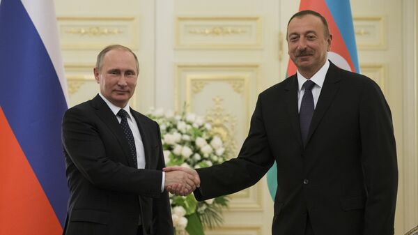 Rusya Devlet Başkanı Vladimir Putin-Azerbaycan Cumhurbaşkanı İlham Aliyev - Sputnik Türkiye