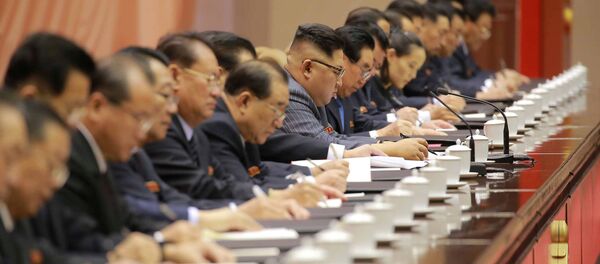 Kuzey Kore lideri Kim Jong-un, Kore İşçi Partisi konferansında - Sputnik Türkiye