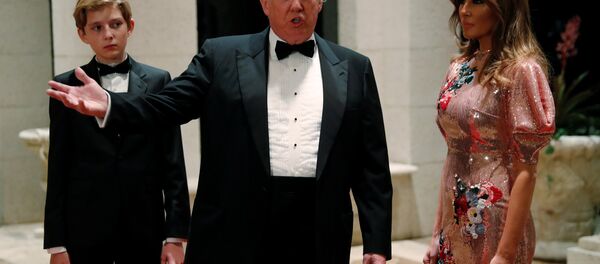 Donald Trump- Melania Trump- Barron Trump - Sputnik Türkiye