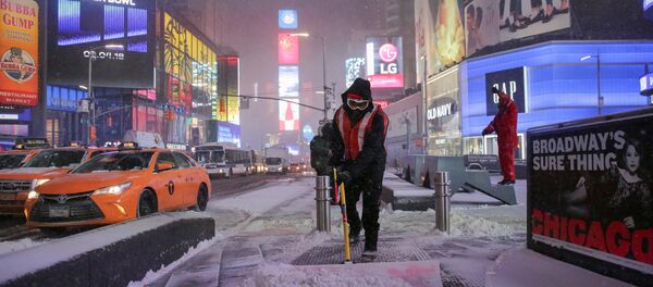 Manhattan Times Meydanı kar - Sputnik Türkiye