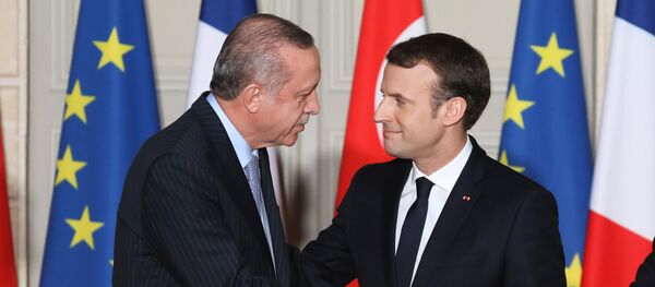 Erdoğan Macron Paris - Sputnik Türkiye