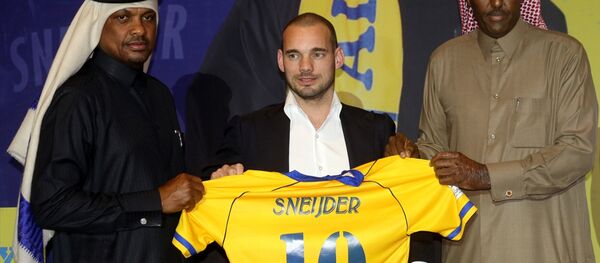 Sneijder, Katar'da basına tanıtıldı - Sputnik Türkiye