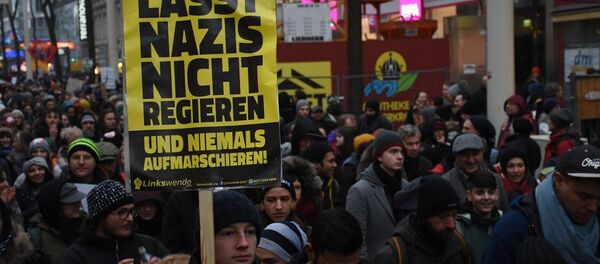 Avusturya'da hükümet karşıtı protesto - Sputnik Türkiye