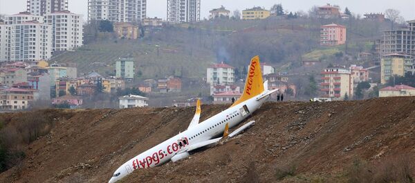 Trabzon'da uçak pistten çıktı - Sputnik Türkiye